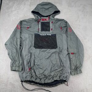 Vintage Triple Five Soul Mens Large Gray‎ Pullover Windbreaker Preowned Ripstop